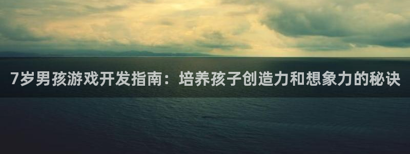 沐鸣代理：7岁男孩游戏开发指南：培养孩子